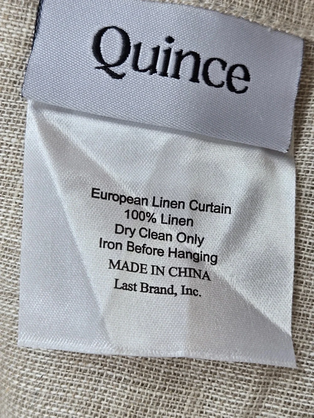NWT QUINCE Set Of 2 48x108 European Linen Sheer Curtains Flax 9963